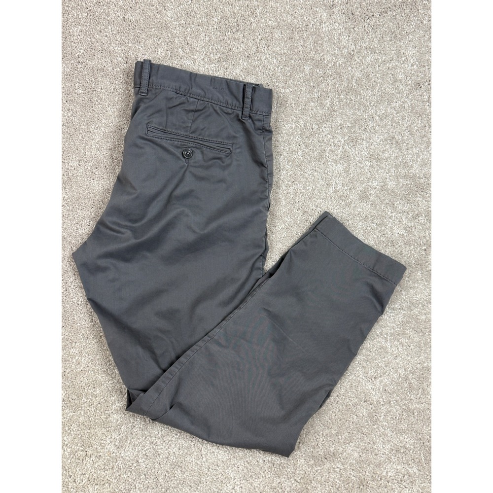 J.Crew Mens Tech Chino Pants 32x30 Charcoal Gray Water Resistant Stretch Chinos